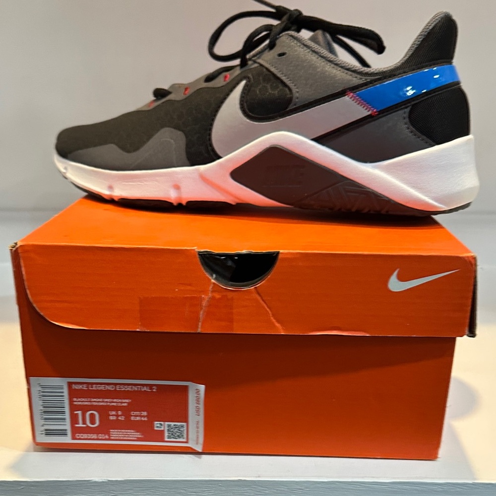 Nike Legend Essential 2 Black Gray Blue Sneakers